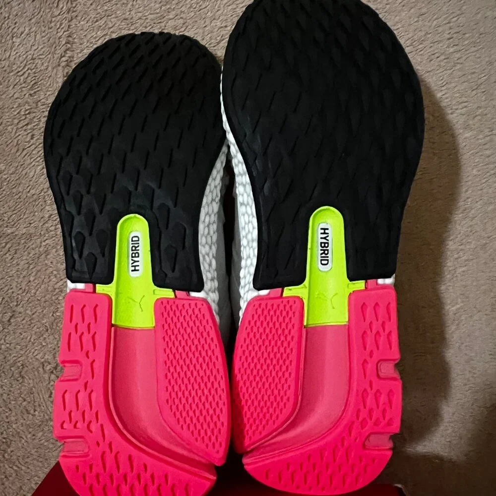 NIB PUMA Women 8.5‎ Hybrid Sky White Pink Yellow 192576-05
